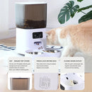 Comedouro Automático Inteligente 5L com Câmera – Duas Tigelas, Dispenser de Ração, Gravação de Voz e Vídeo para Cães e Gatos
